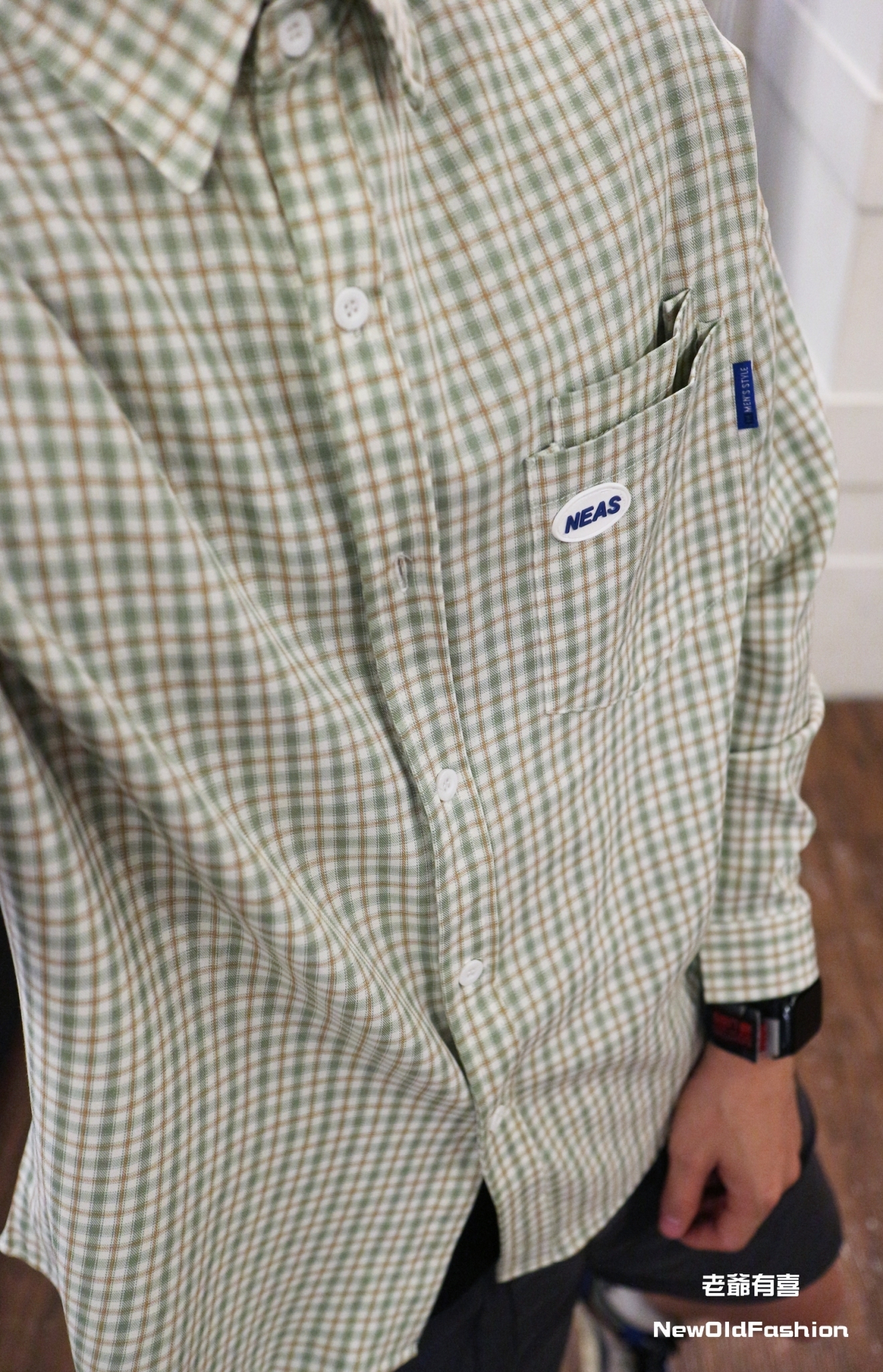 『新品上市』NEAS雙層口袋格紋襯衫(NOF2009C202)