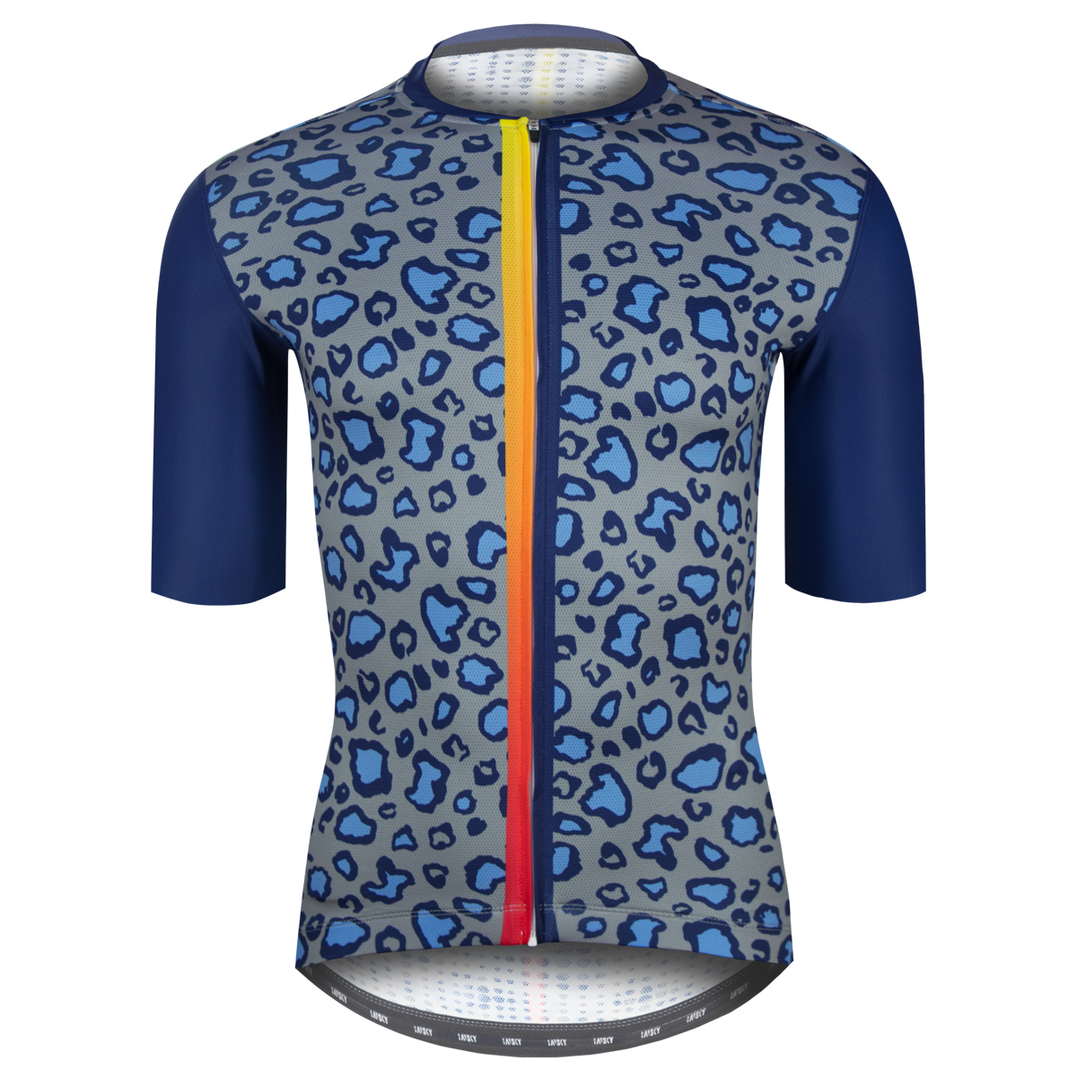 男款空力短車衣 迅雷捷豹 藍