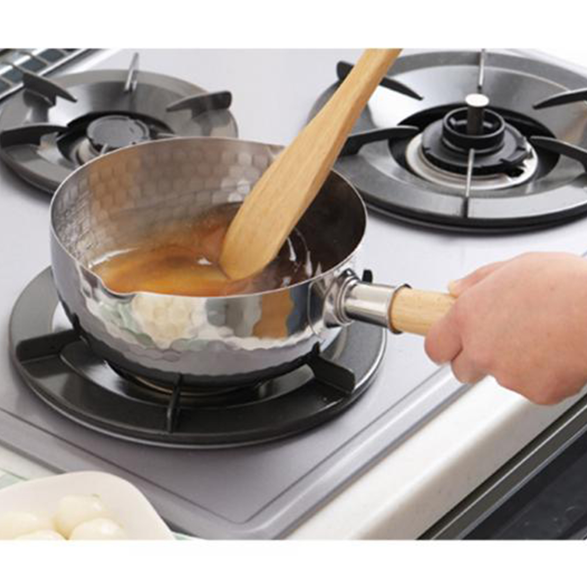 日本ステンレス木製手柄雪平鍋 18CM (日本製)