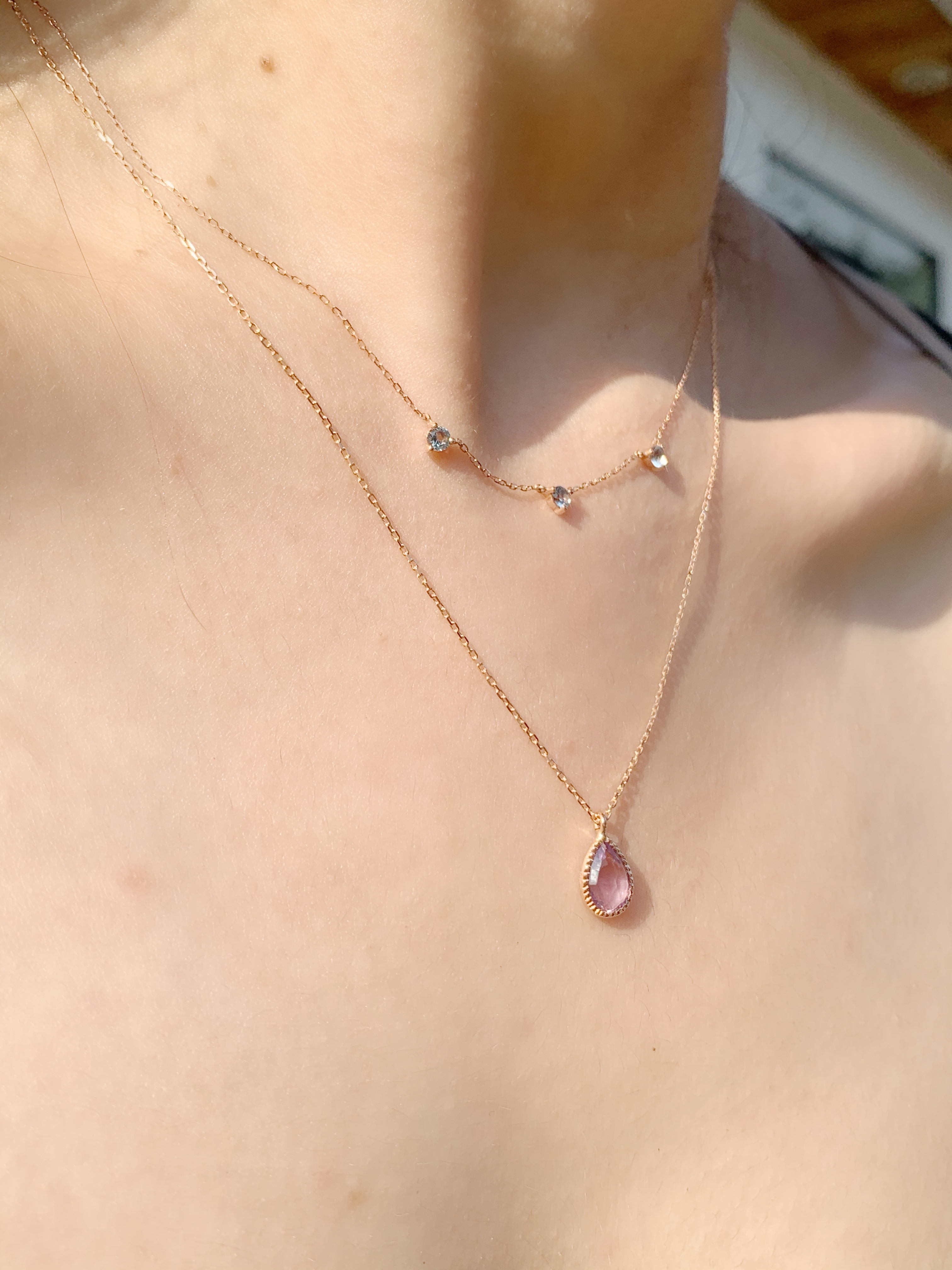 14k大蛋糕水滴紫水晶項鍊