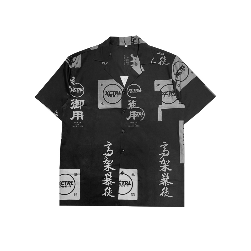 XCTRL日式LOGO黑-短袖襯衫