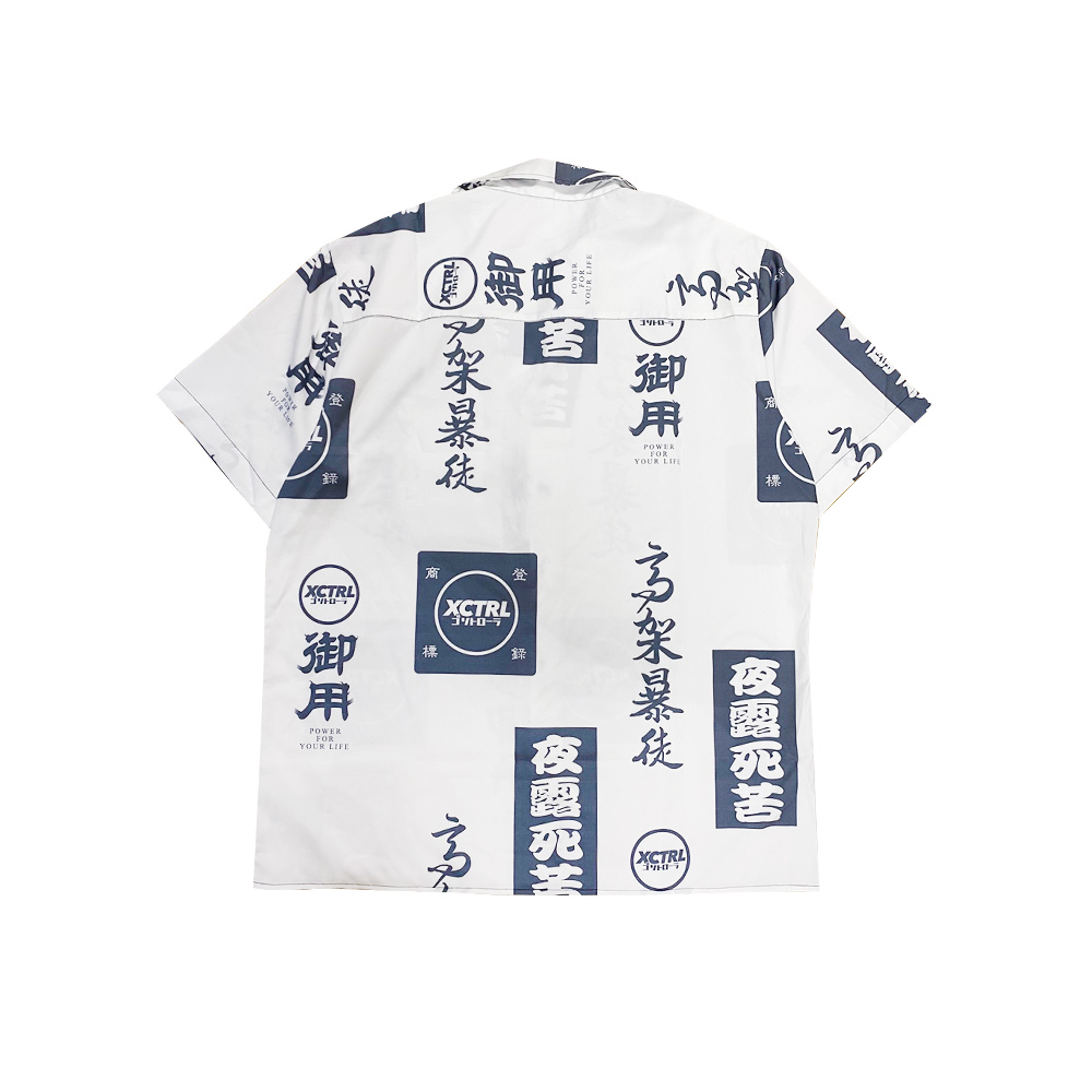 XCTRL日式LOGO白-短袖襯衫