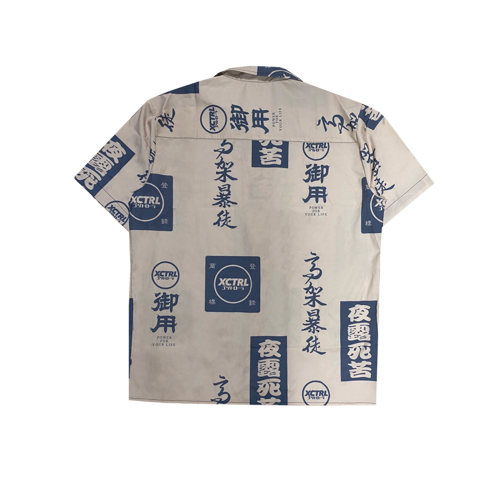 XCTRL日式LOGO卡其-短袖襯衫