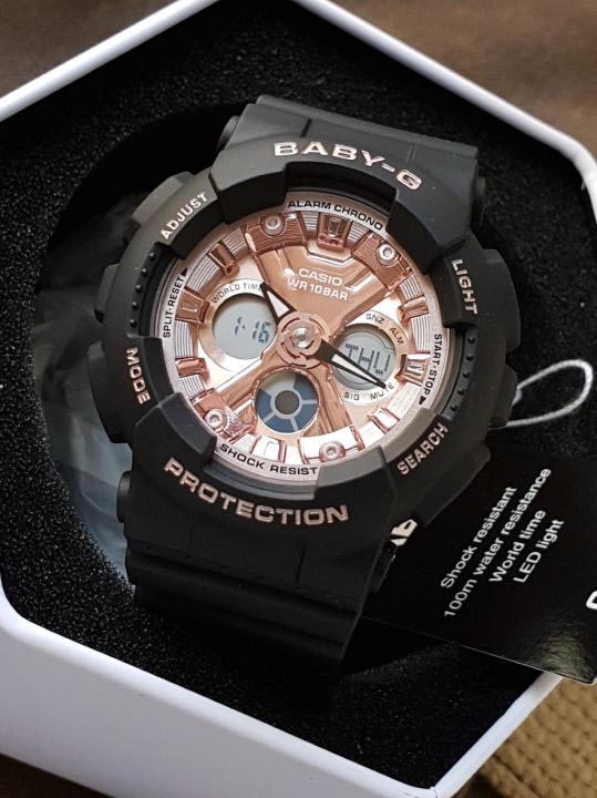 Casio Baby-G BA-130-1A4 Rose Gold & Black Women's Watch