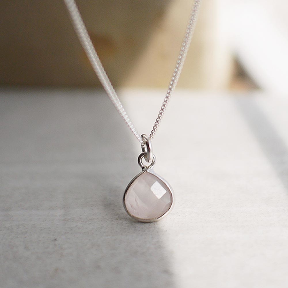 純粹粉晶原礦純銀項鍊/SN889