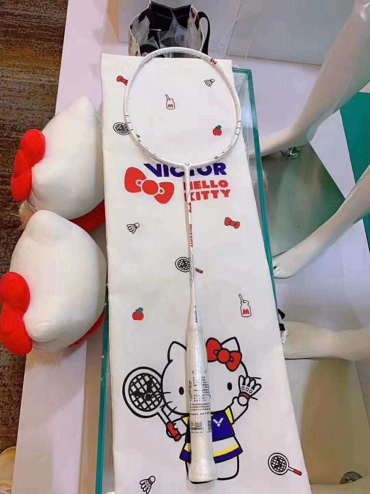 victor hello kitty badminton racket