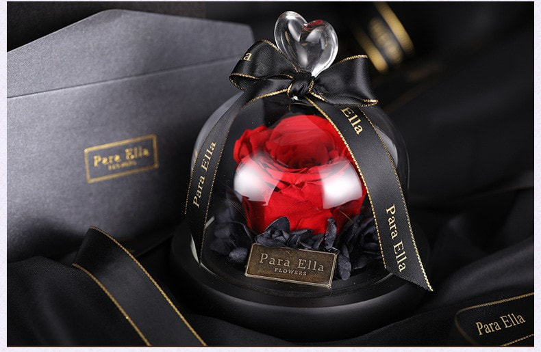 Para Ella不凋謝玫瑰花玻璃罩禮盒