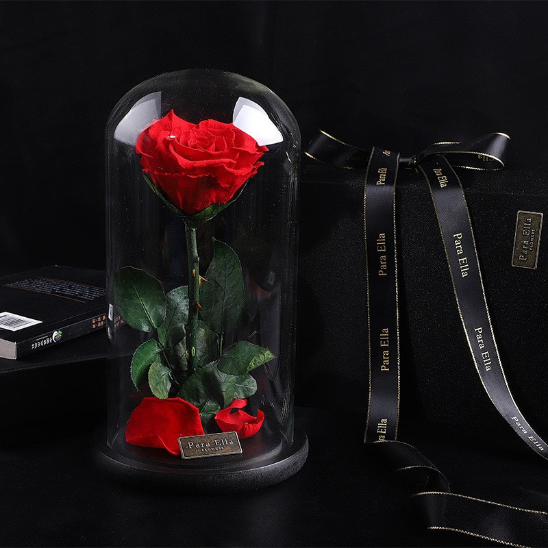 Para Ella 原支不凋謝玫瑰花玻璃罩禮盒