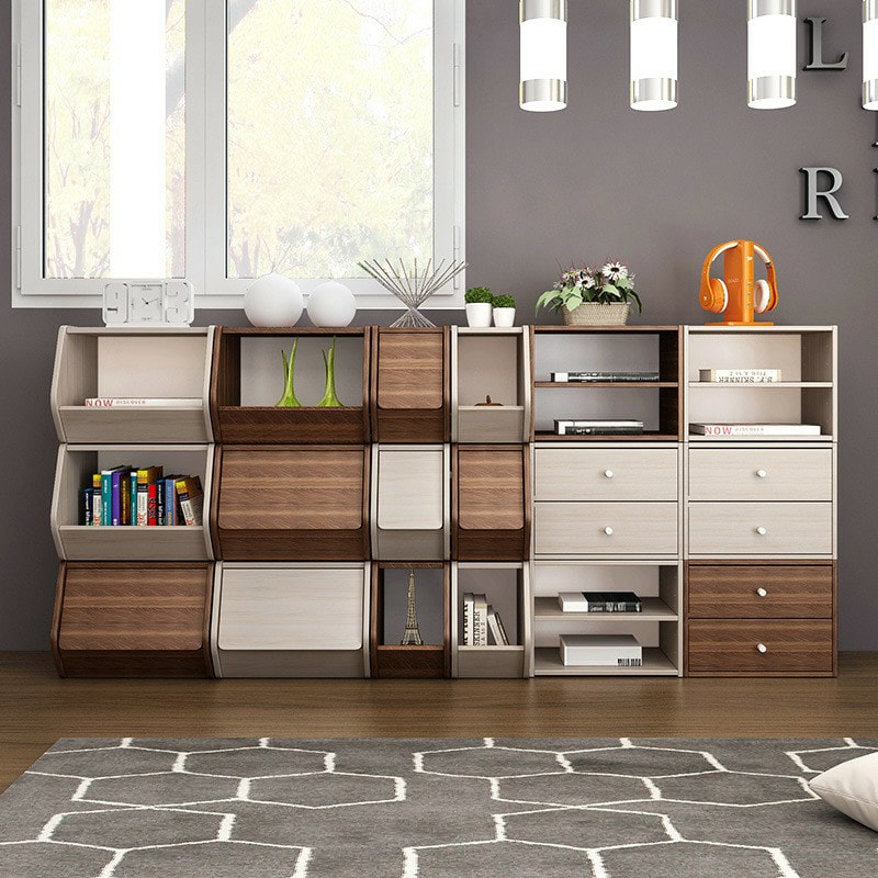 簡約木製兩層置物櫃儲物櫃