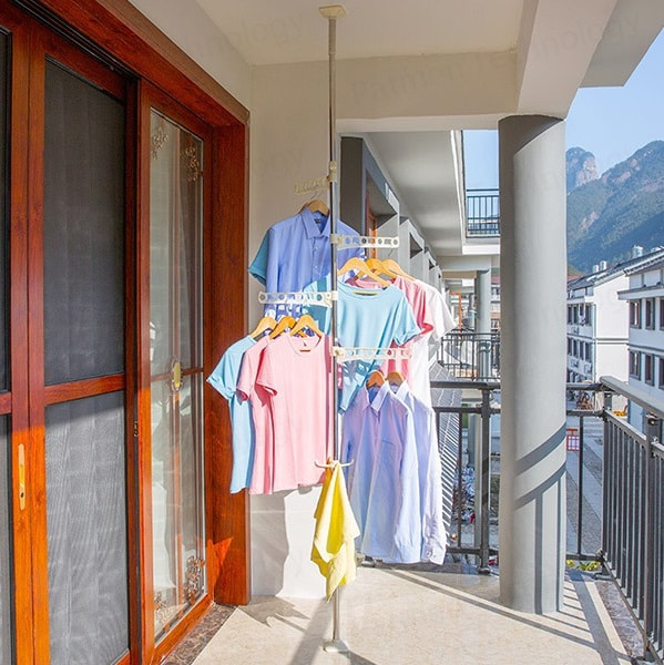 頂天立地伸縮掛衣架