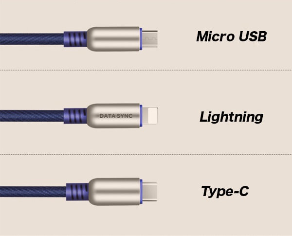 台灣Hoco.一拖三快速充電數據線(Micro usb + Lightening + Tyce C)