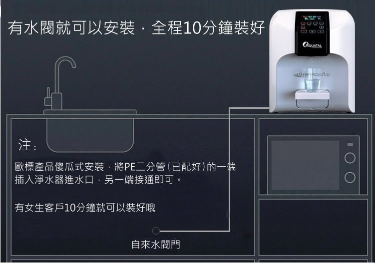 德國 AQUATAL 冷熱水自動進水超濾UV消毒直飲水機(免費送貨上門)
