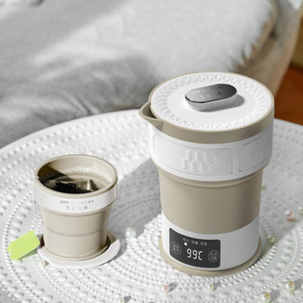 LIFE ELEMENT 全球電壓通用摺疊式旅行電熱水壺(香港三腳插)(免費送摺疊式旅行水杯及環球旅行轉插)