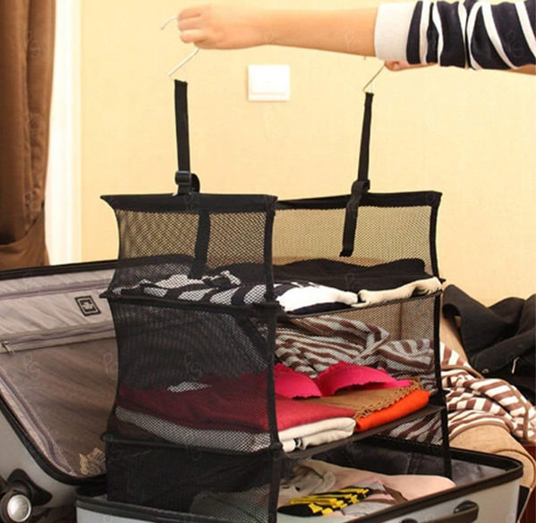 多功能秒速開收三層旅行收納衣櫃，唔洗執喼，快速收納及提取