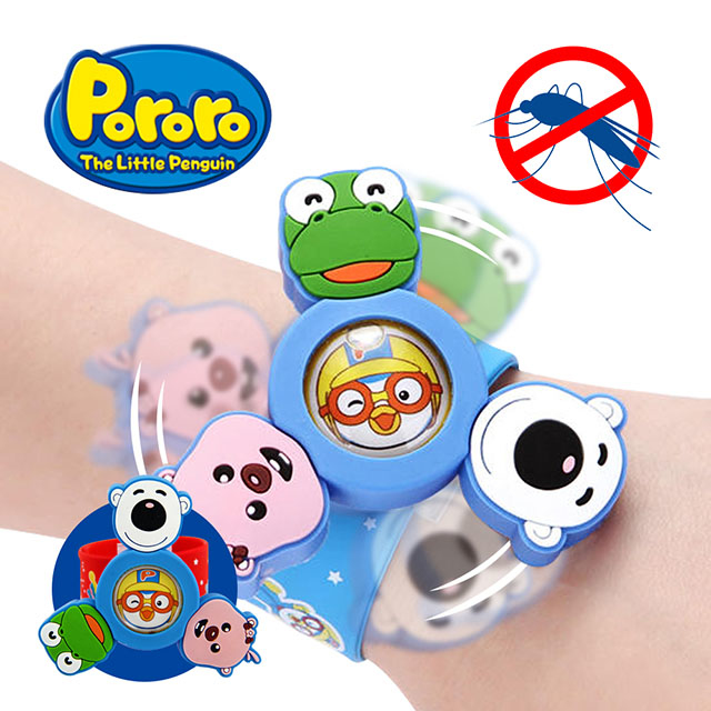 韓國Pororo長效型旋轉驅蚊啪啪手環