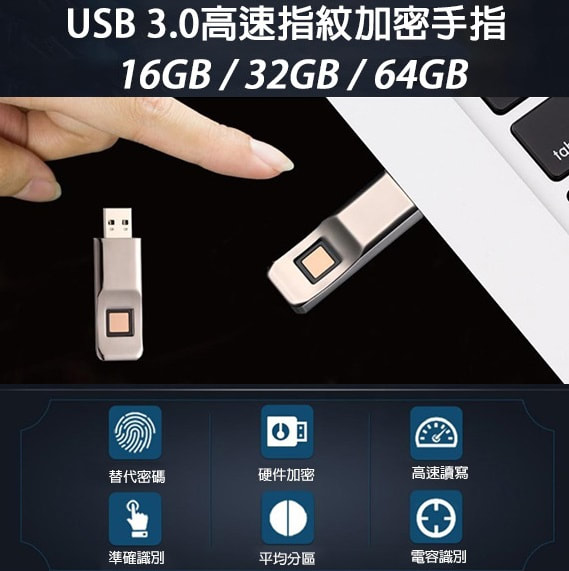 USB 3.0高速指紋加密手指