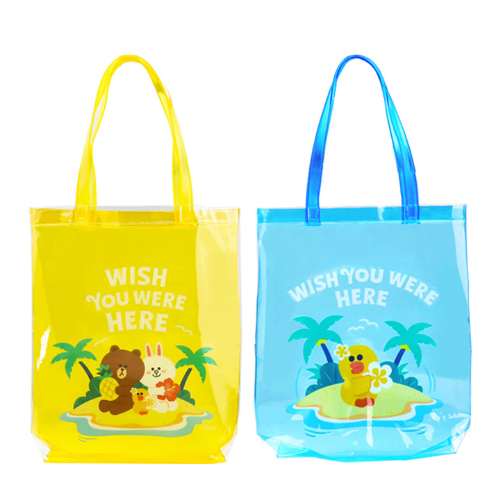 LINE FRIENDS 透明單肩環保袋沙灘袋