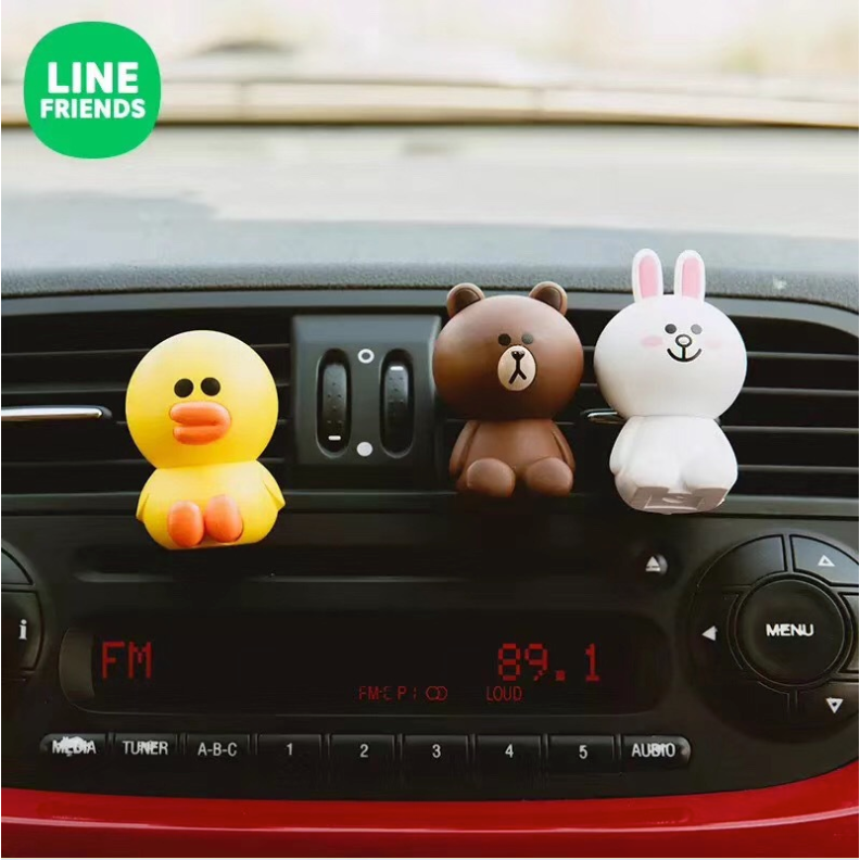 Line Friends 汽車出風口香薰擺設公仔