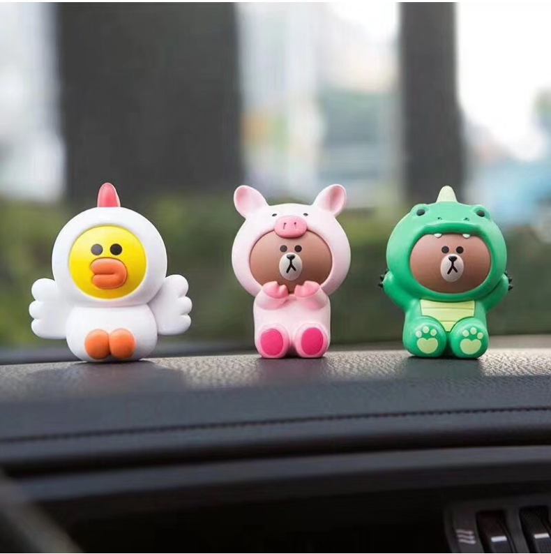 Line Friends 汽車出風口香薰擺設公仔