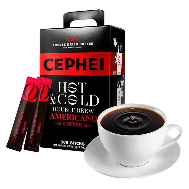 馬來西亞 CEPEHI 純黑無糖美式冷熱即溶咖啡禮盒