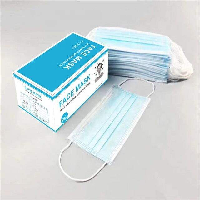 歐盟EN14683 Type 1 級三層成人口罩50個 Disposable 3 ply non-woven face mask with earloop