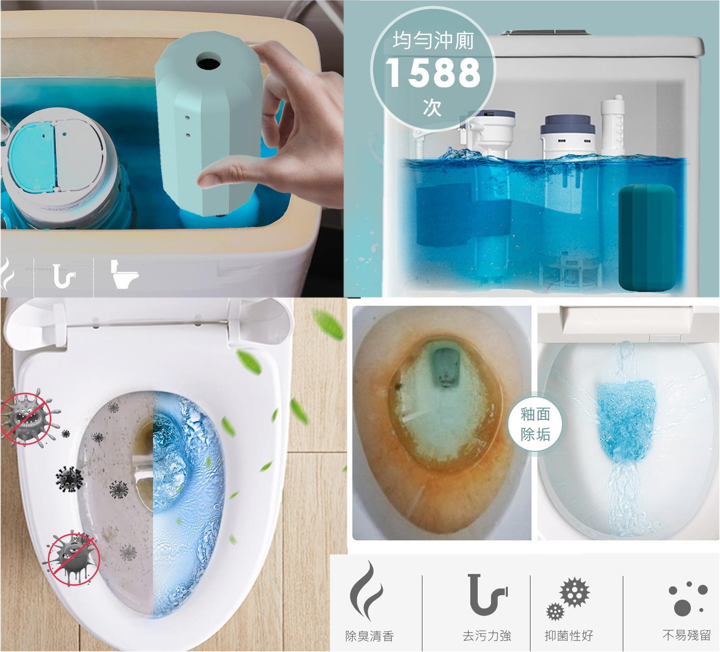 Inwejia 馬桶長效殺菌去污除臭凝膠樽(可用約半年)