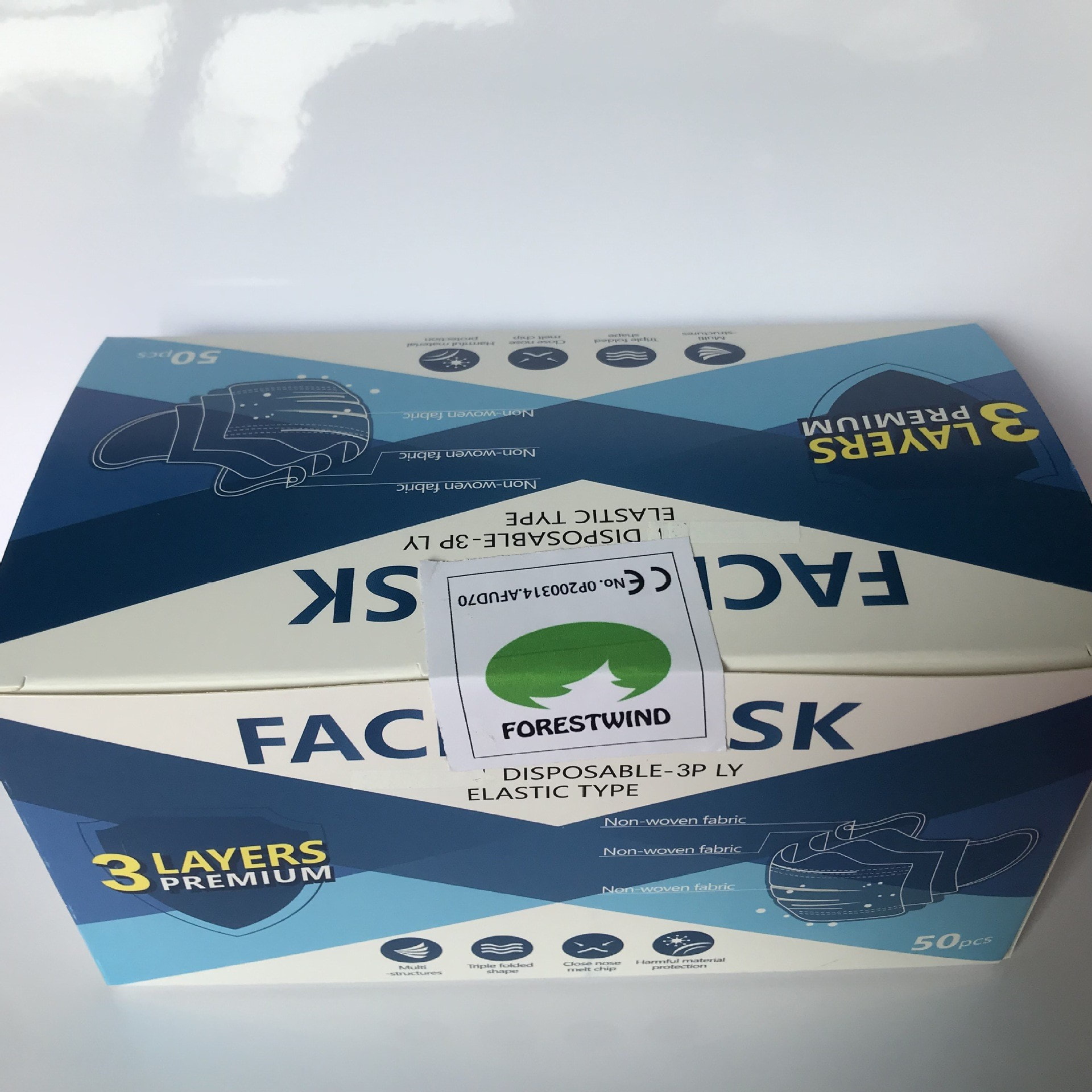 BFE95% PFE95% 三層成人口罩50個(非獨立包裝)