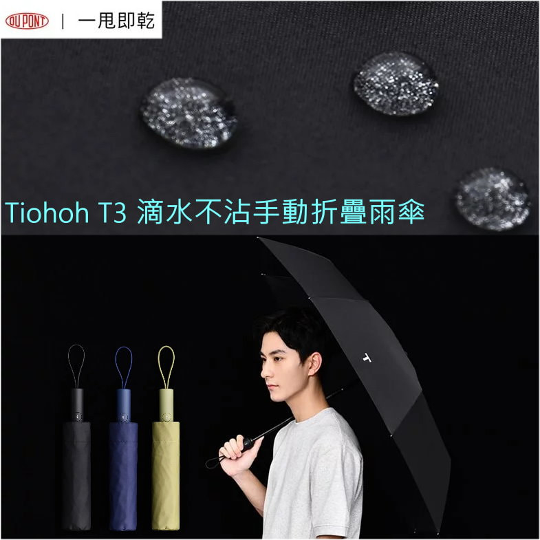 Tiohoh T3 oversize 超大滴水不沾手動折疊雨傘