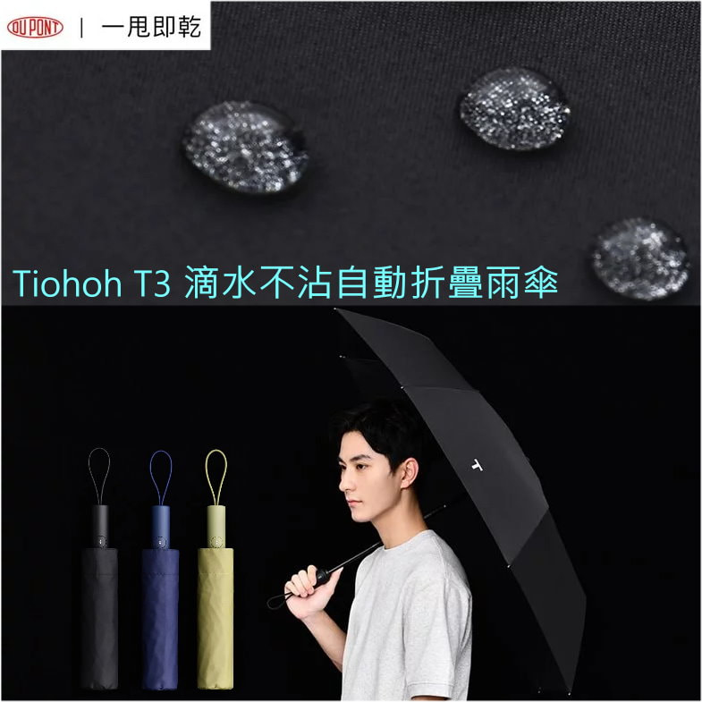 Tiohoh T3 oversize 超大滴水不沾自動折疊雨傘