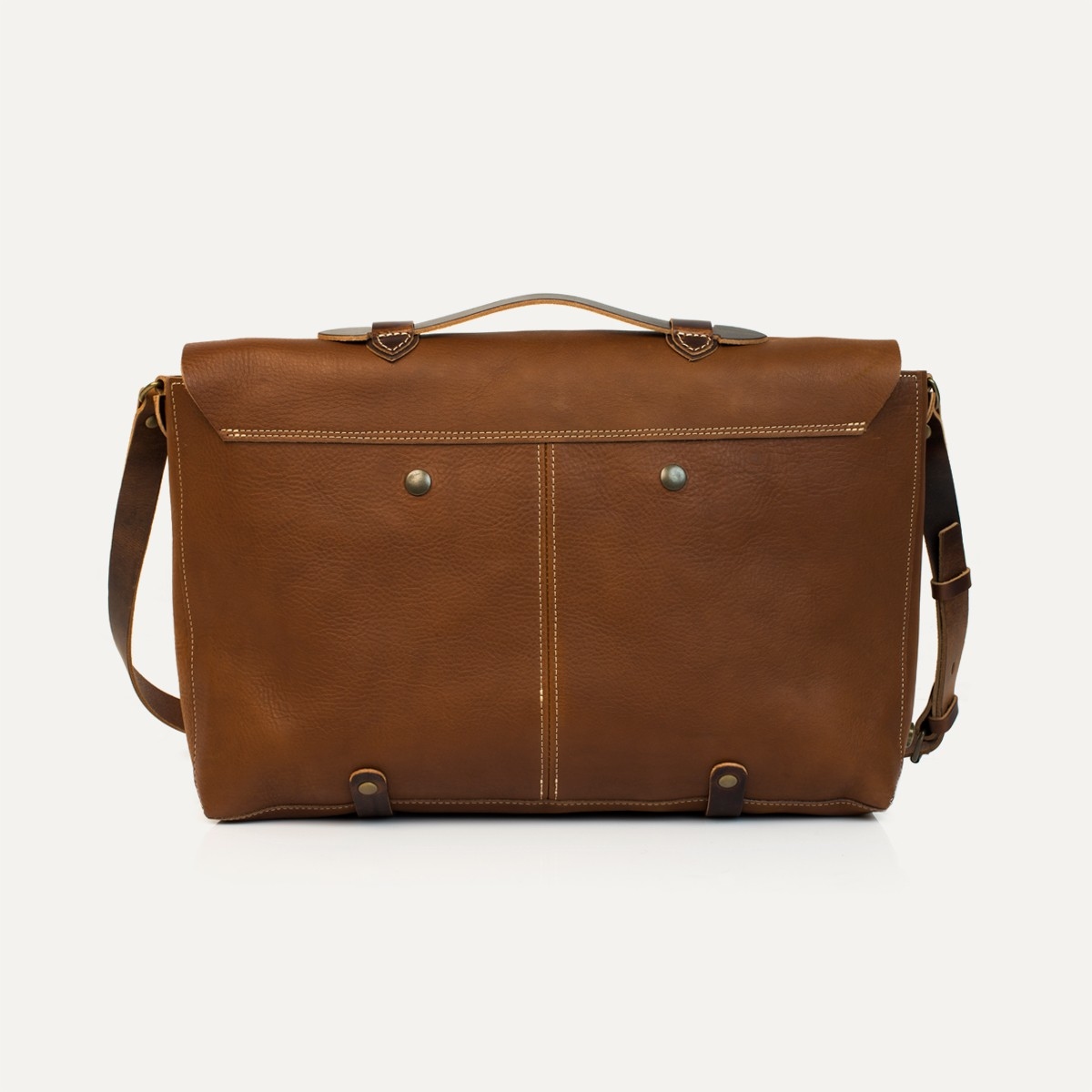 bleu de chauffe | Jules皮革公事包可側背_駝Havane