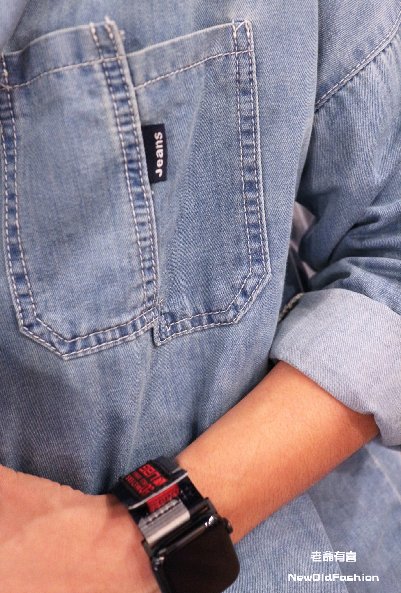 『新品上市』JEANS黑標口袋牛仔襯衫(NOF2009C210)