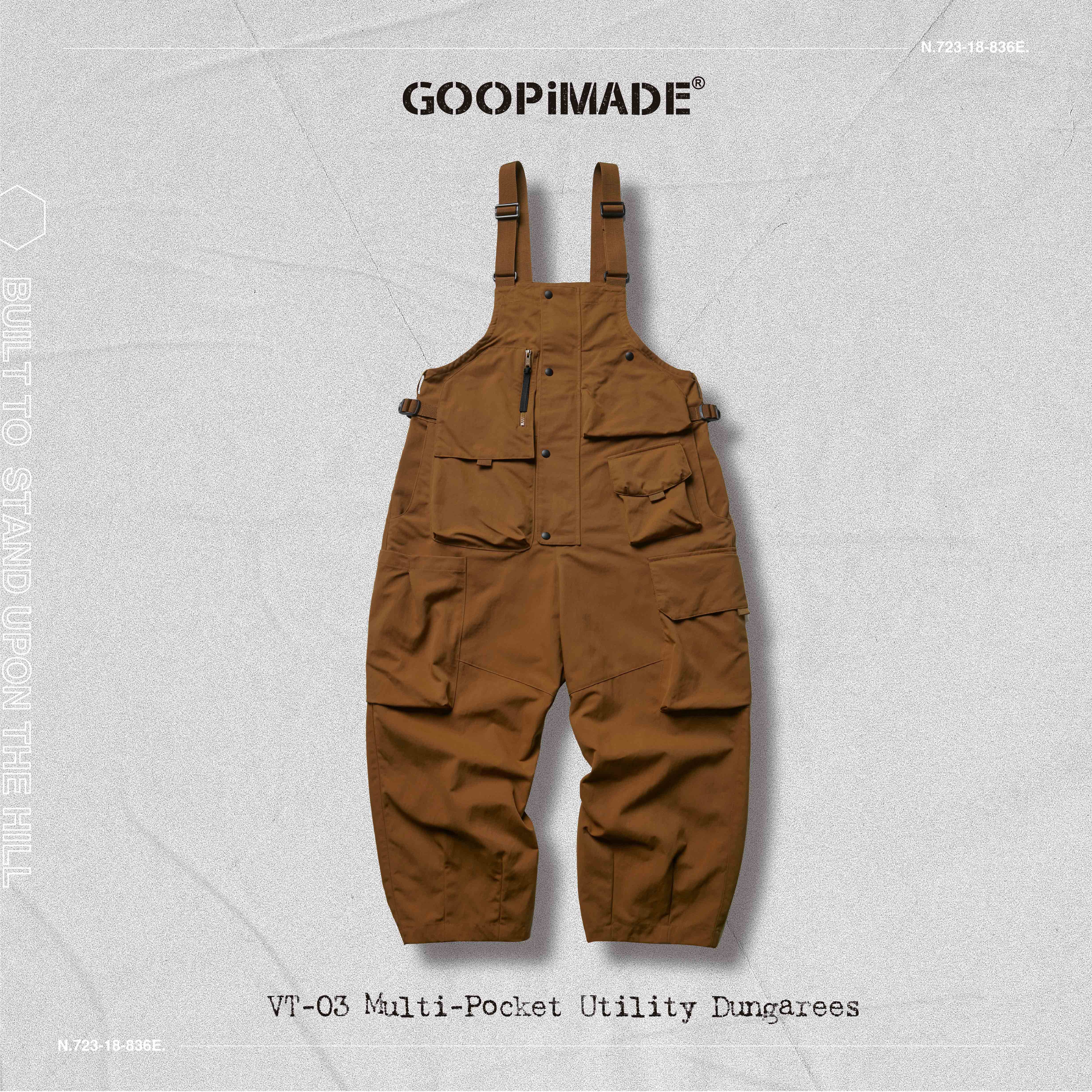 VT-03 Multi-Pocket Utility Dungarees - Pumpkin