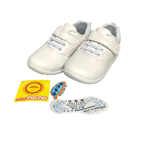 MIMI NO.NO 幼童 全超纖 台灣製 白波鞋 14-20 8471白/8471黑