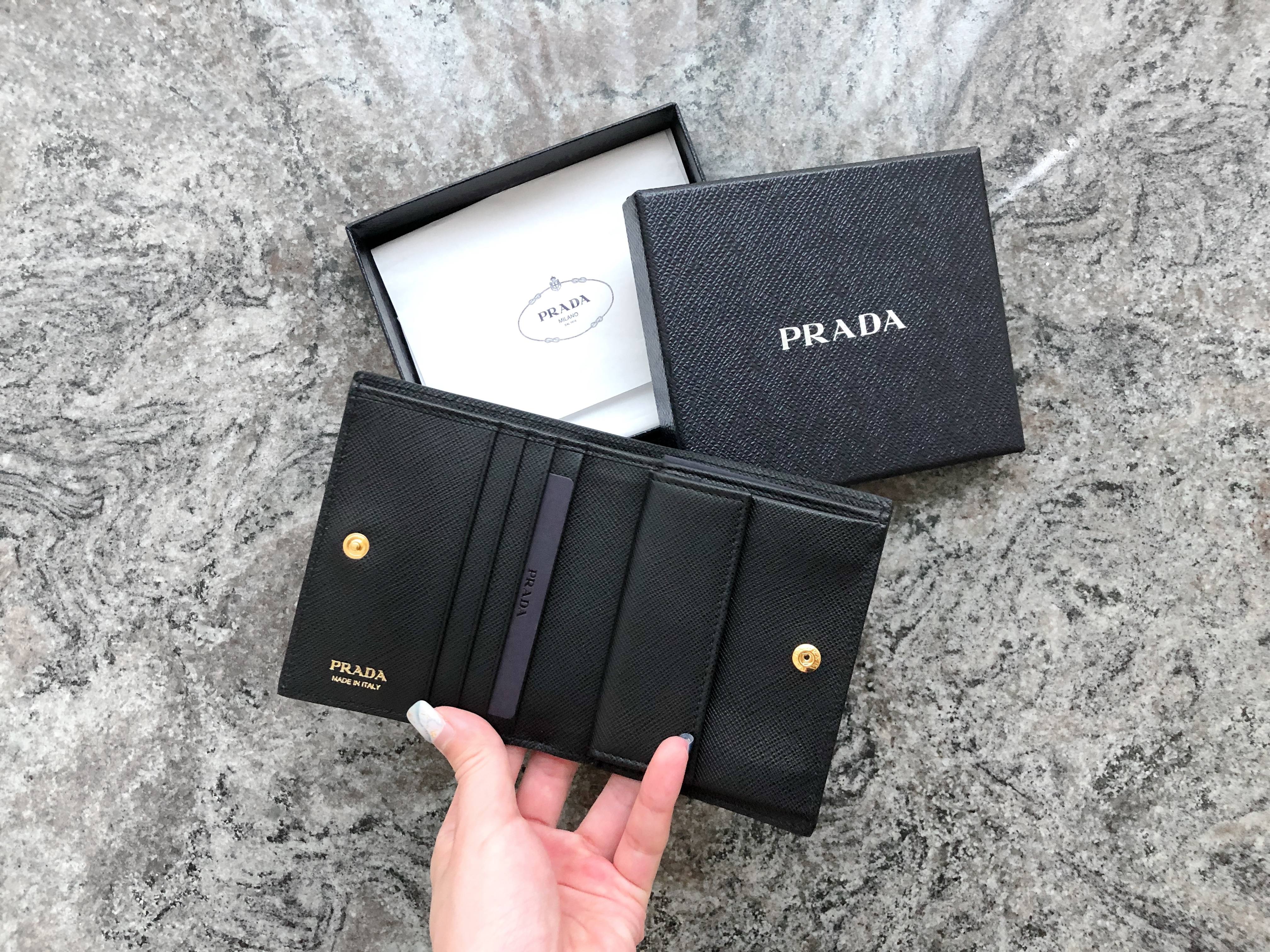 PRADA Saffiano Leather Bifold Wallet