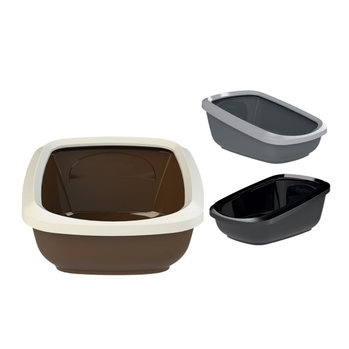 PEEWEE必威-加大無罩式貓便盆(碳黑/槍灰/象牙棕)