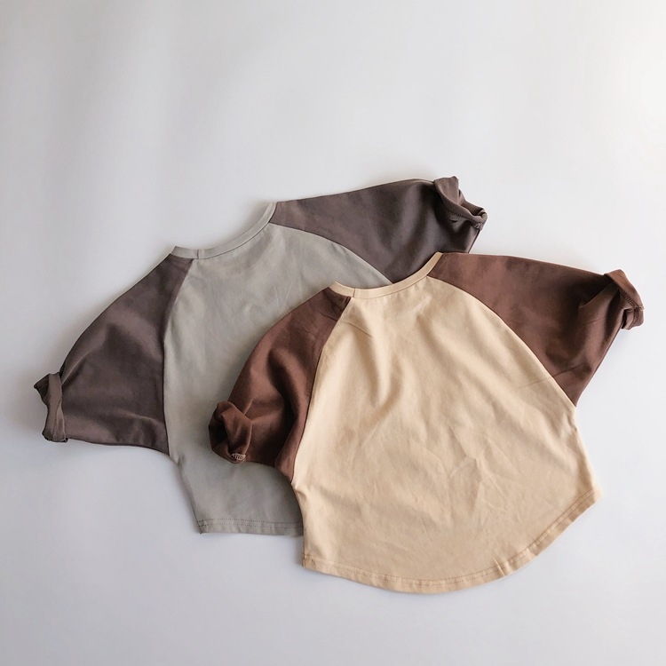 現貨出清 米杏100cm 撞色磨毛飛鼠袖上衣 2色