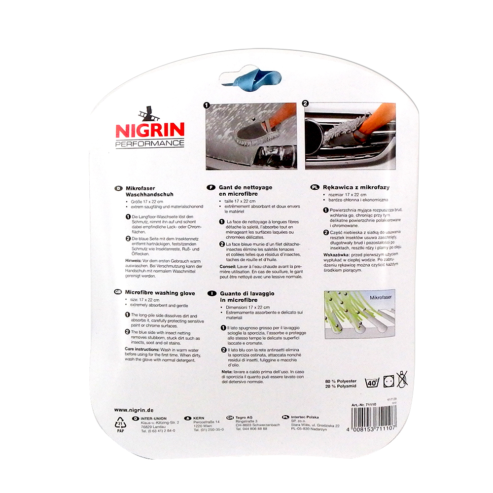NIGRIN - 德國麗潔靈 超細纖維洗車手套