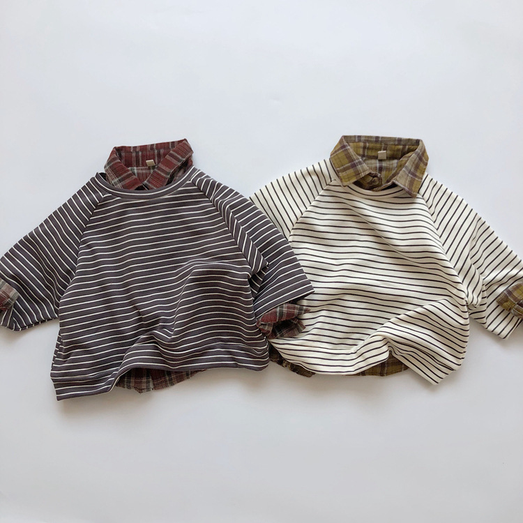 百搭條紋寬鬆上衣 2色