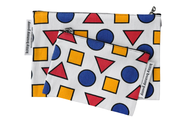 kbp Element Pouch（幾何圖案）小布包一套（中、小型各一個）