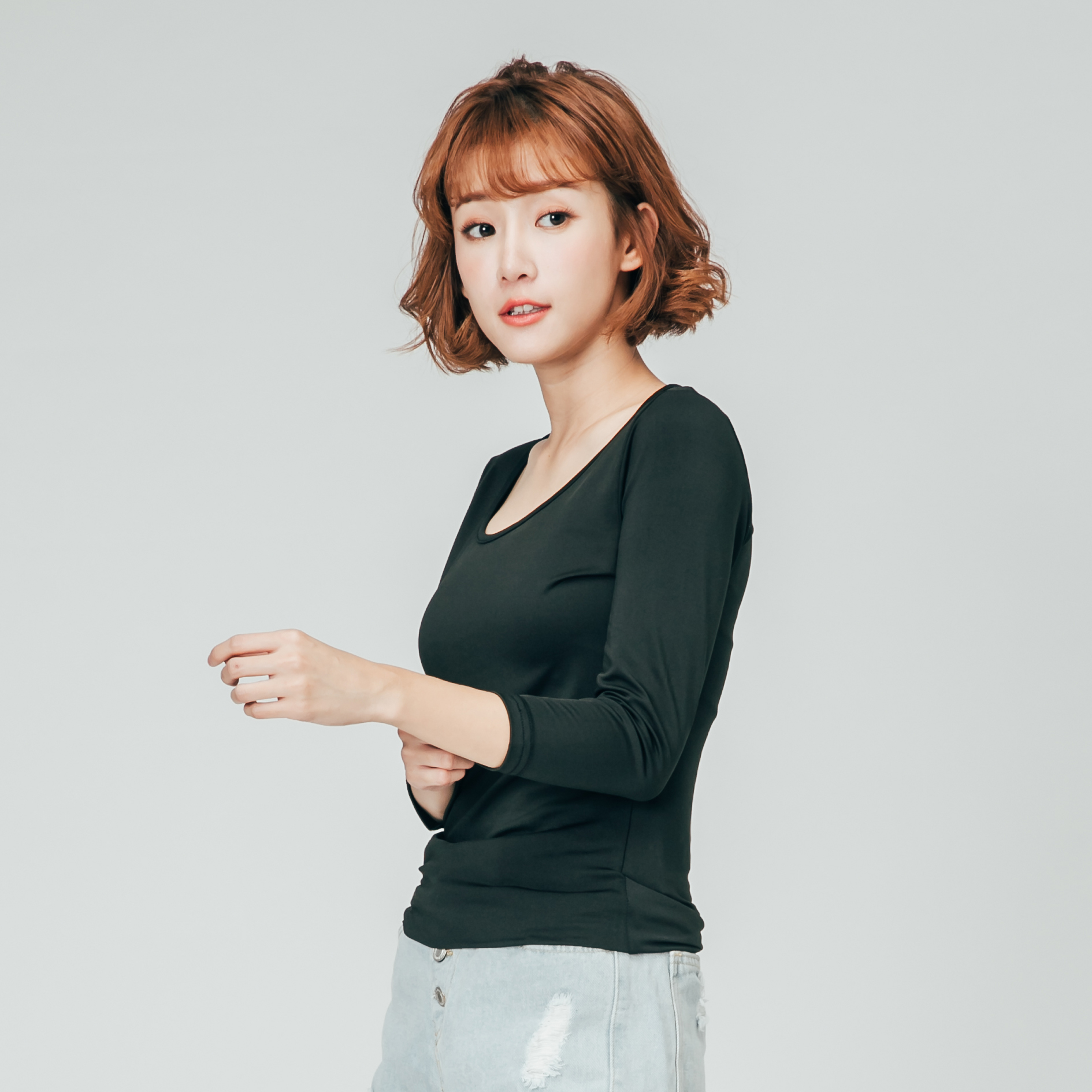 Thermal Underwear 薄暖衣 女U領七分