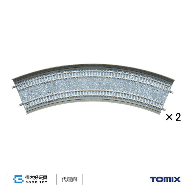 TOMIX 1882 複線彎軌 DC391･354-45(F) (2入) 水泥枕
