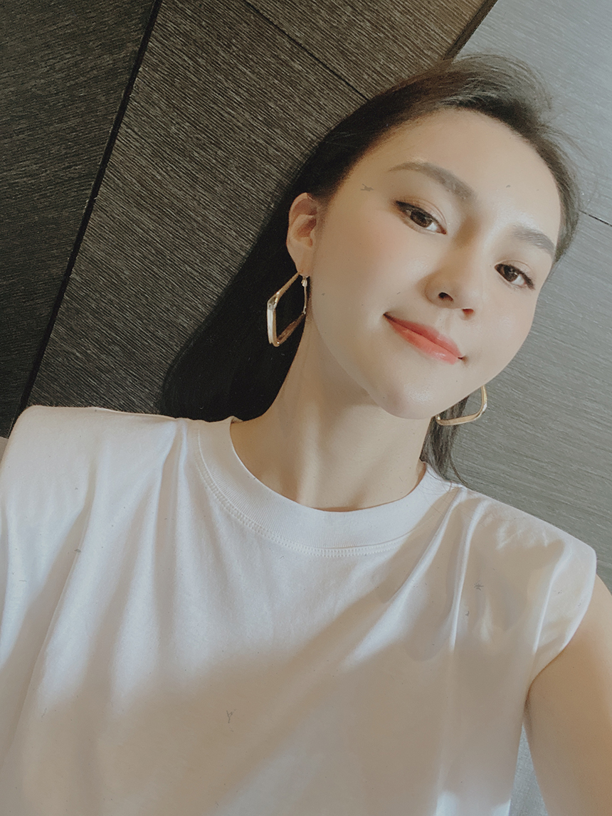 大正方鍍金銀耳環*2色