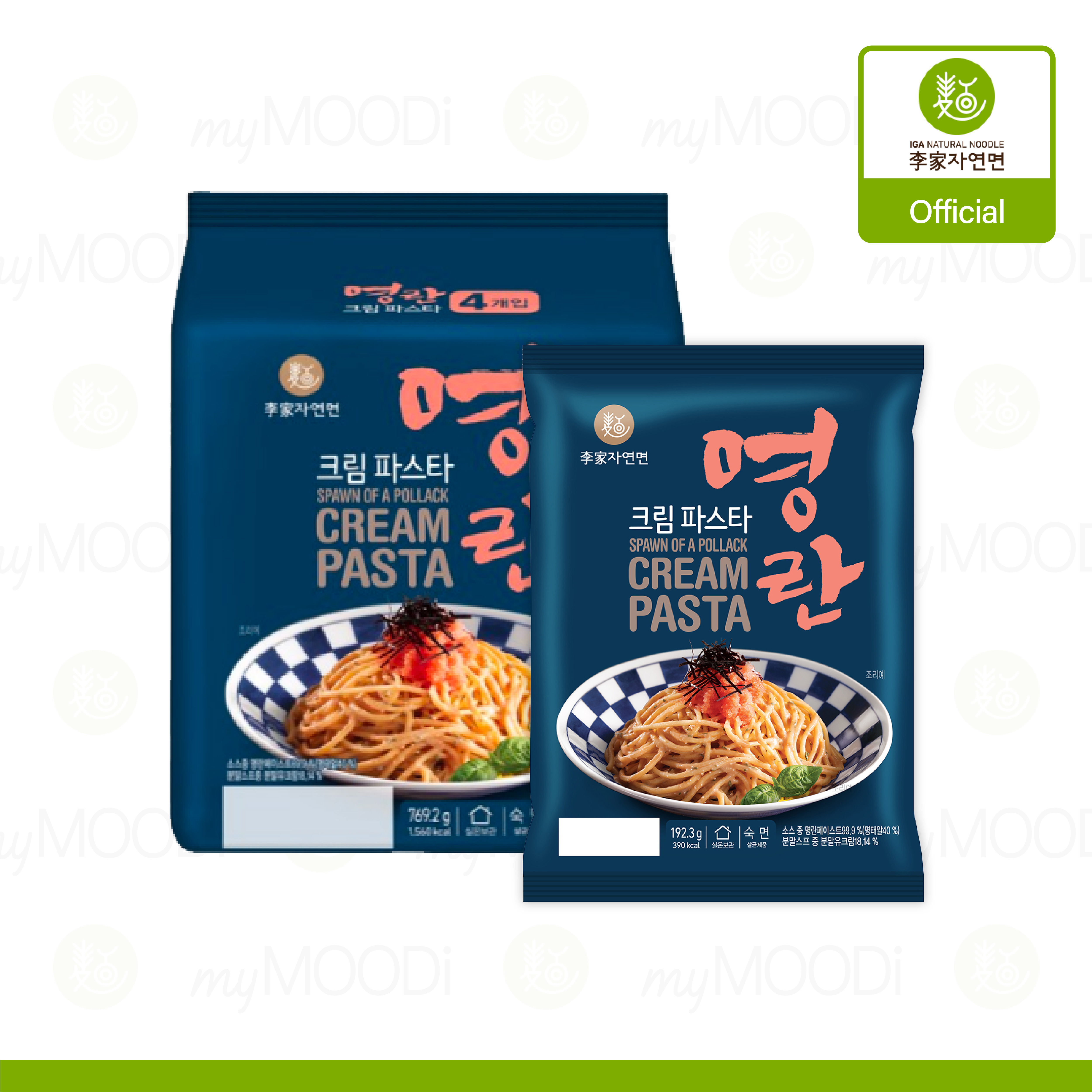 [嚐味期限: 2021.02.17] 韓國 非油炸 明太子奶油意粉 (4包入) 명란크림파스타