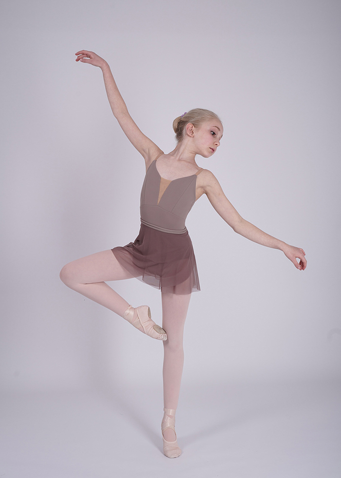 俄羅斯 Grishko【GR-DA1930 兒童細肩帶拼接網狀舞衣】