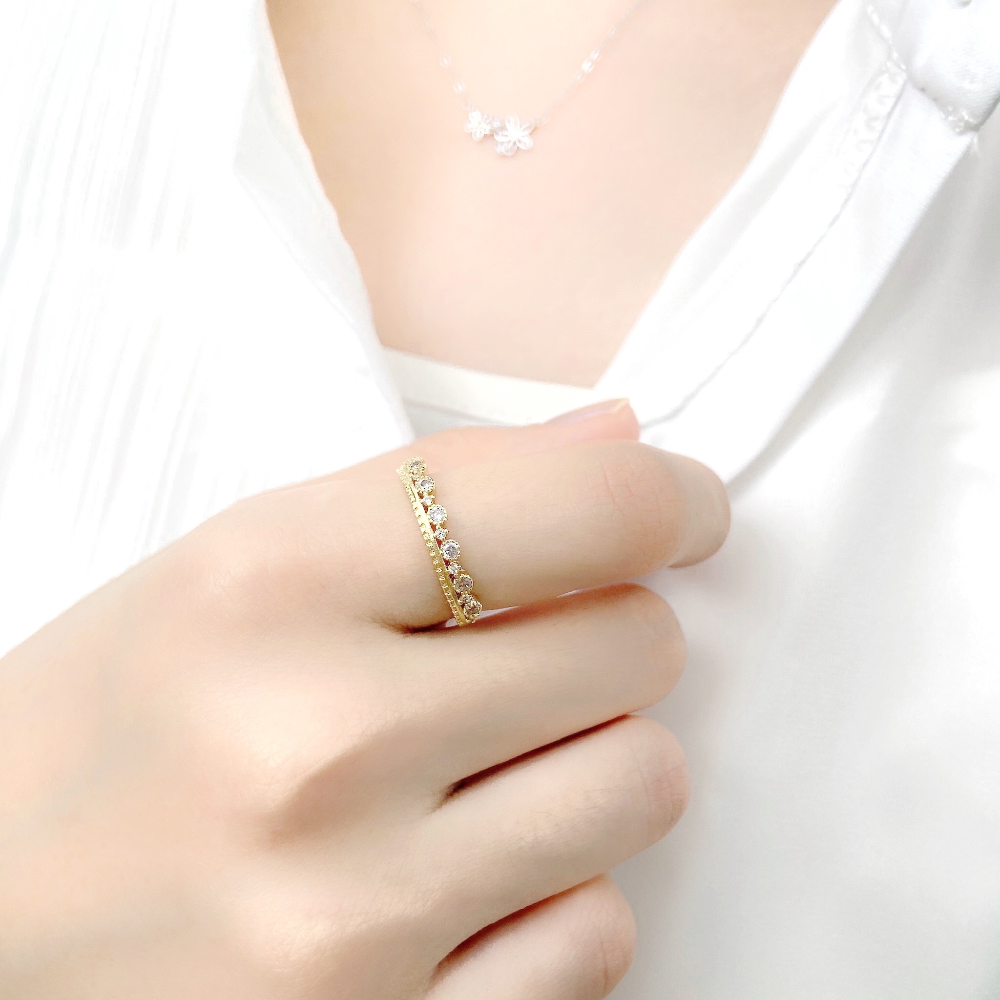 |14k金 |  相互依偎戒指 | RI0138 |