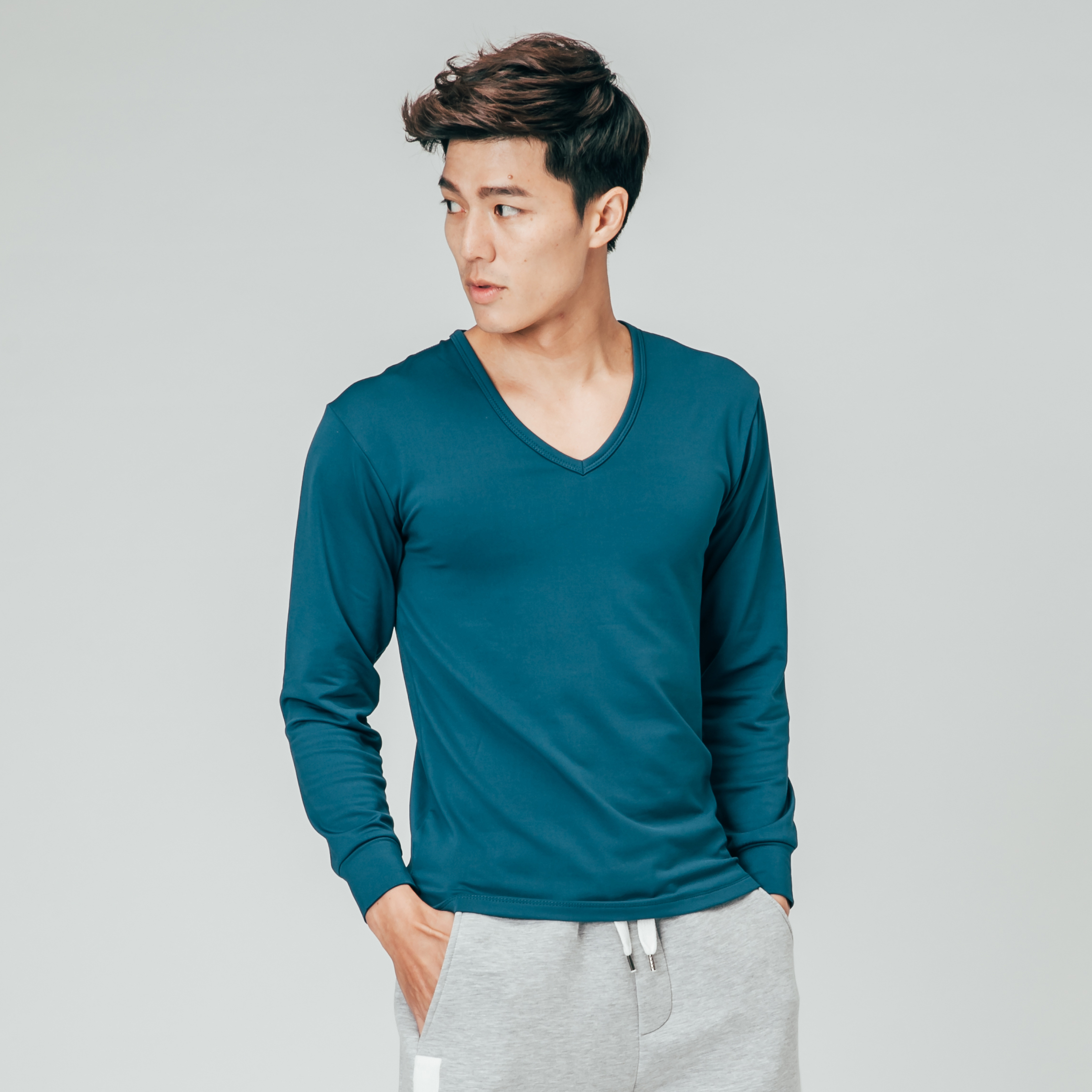 Thermal Underwear 薄暖衣 男細V領