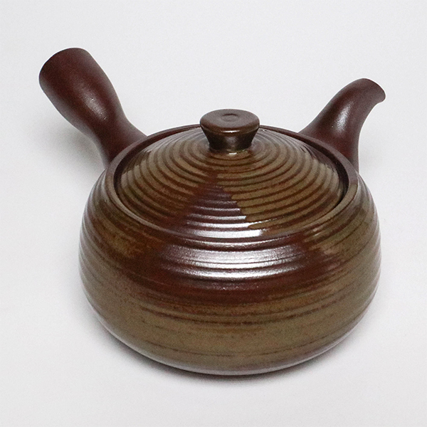 【萬古燒】南蠻福形灰釉 橫手急須0.26L