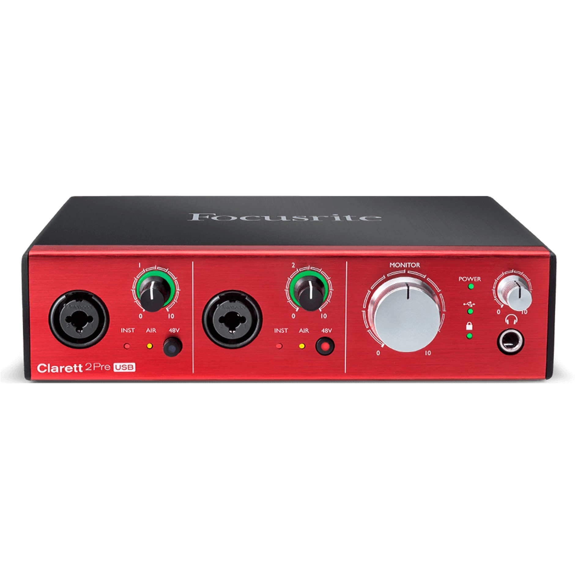 Focusrite CL2PREUSB Clarett 2Pre USB-10-進4出音頻接口(適用於PC和Mac)