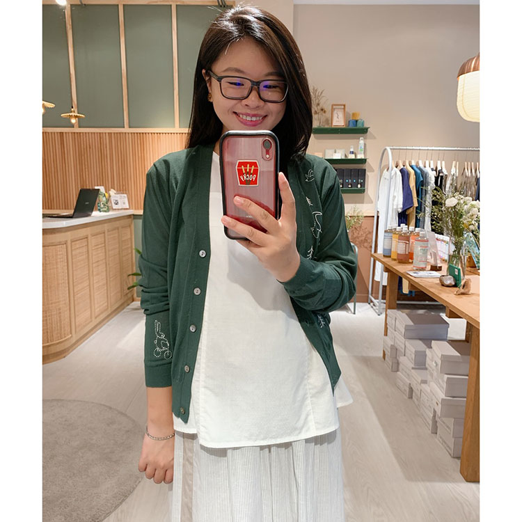 Mia薄針織聯名散步外套-綠