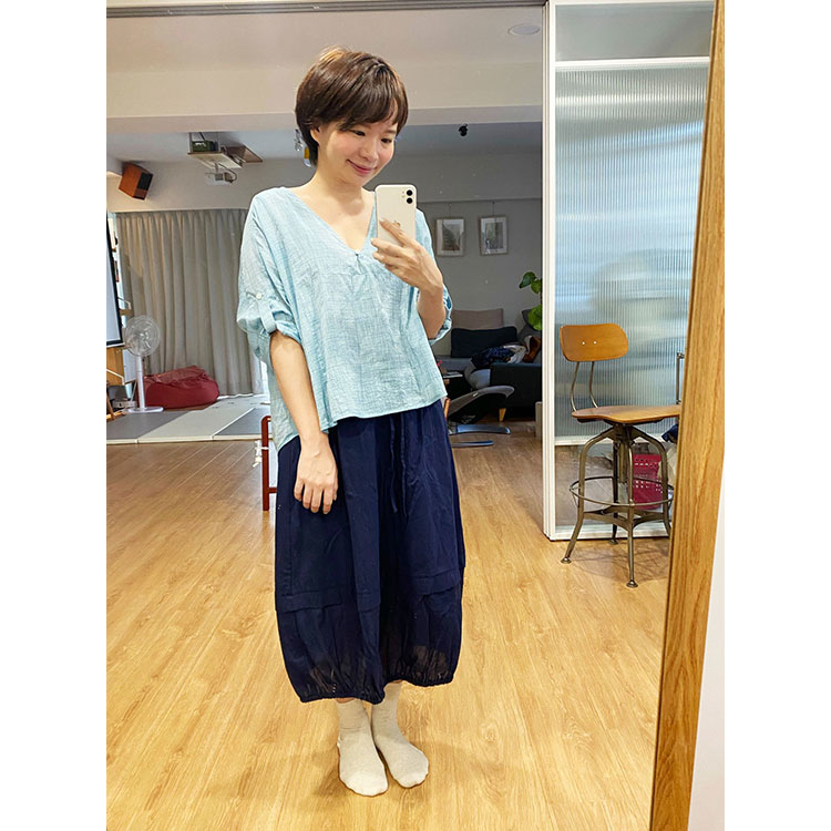 蒲公英綁帶縮口裙-星星